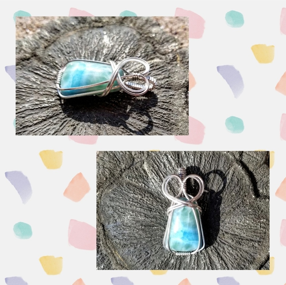 Larimar Silver Pendant 🌛
